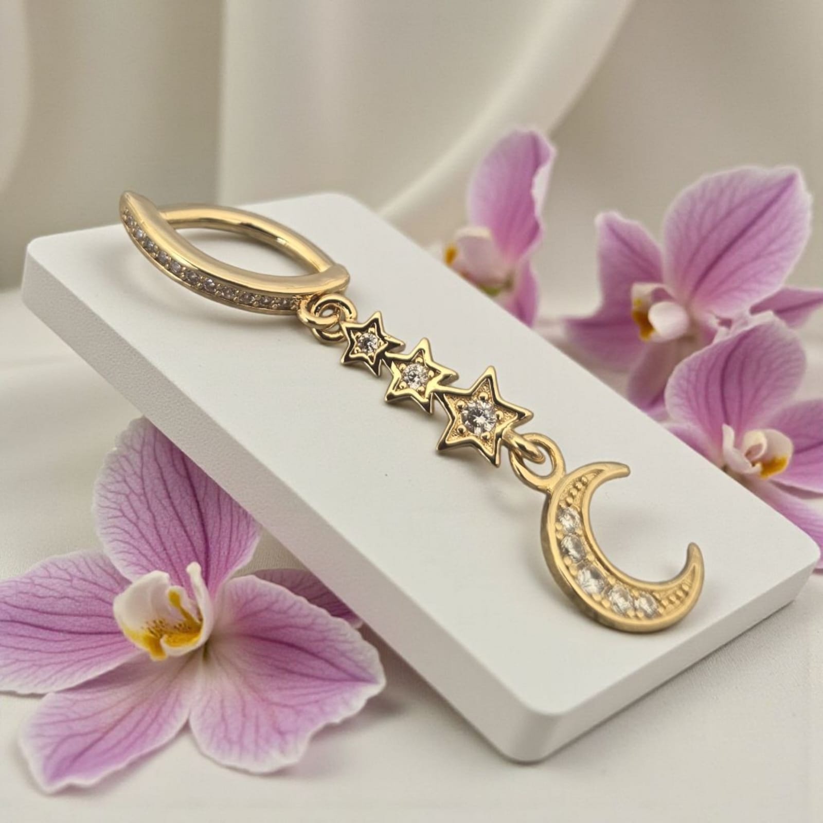 'Moonlight' Gold belly ring
