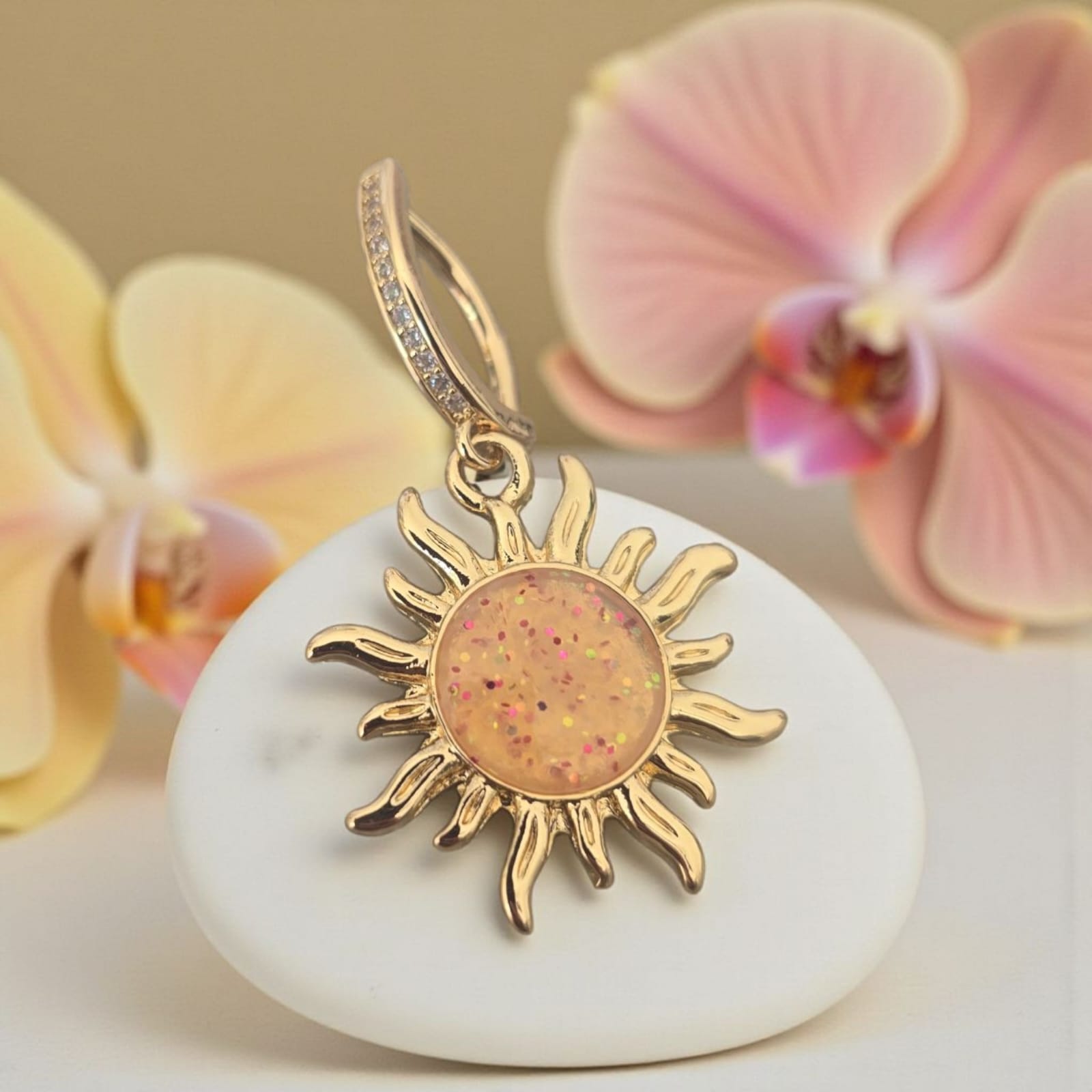 The Rising Sun' gold belly ring