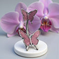'Enchanted Butterflies' silver belly ring