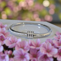 'Timeless Luxe' Silver stainless steel cuff bracelet.